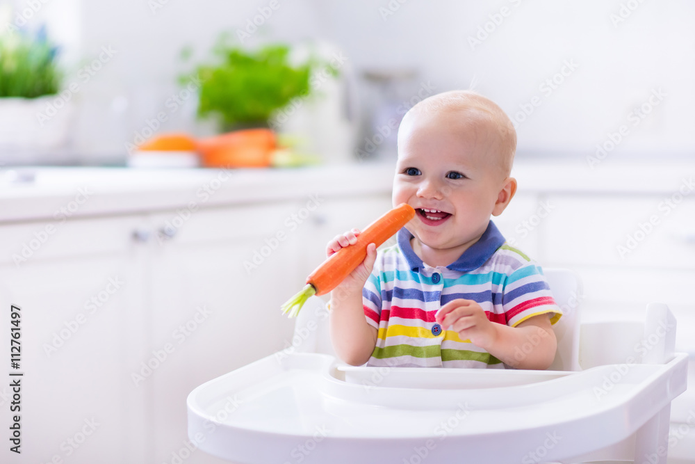 Little baby eating carrot Little baby eating carrot