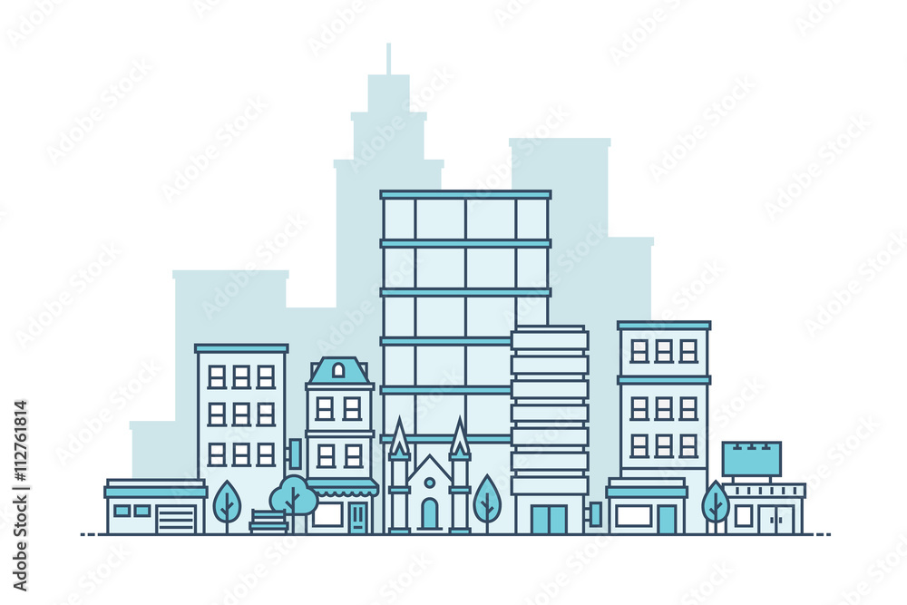 Simple City Vector Illustration