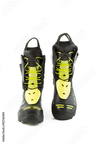 Feuerwehrstiefel, weißer Hintergrund