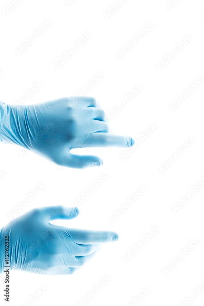 Einmalhandschuhe, Einweghandschuhe, Schutz, Arbeit, sauber, Hygi Stock  Photo | Adobe Stock