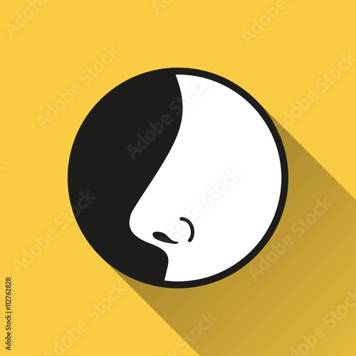 Nose vector icon.