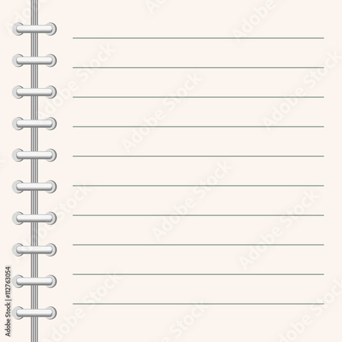 The reversal of the notebook. Page in line.