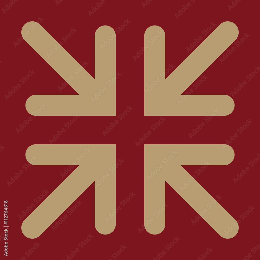 Obraz premium The exit full screen icon. Arrows symbol. Flat