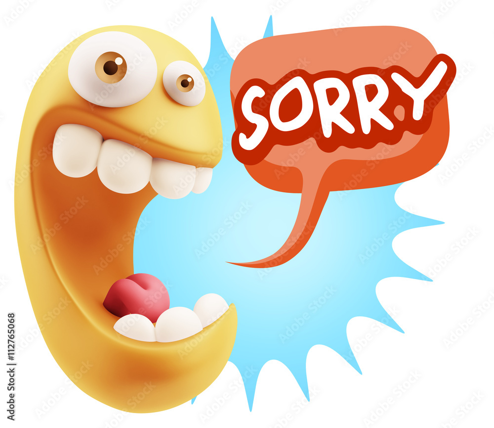 3d Illustration Laughing Character Emoji Expression saying Sorry 3d Illustration Laughing Character Emoji Expression saying Sorry