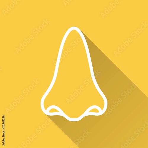 Nose vector icon.