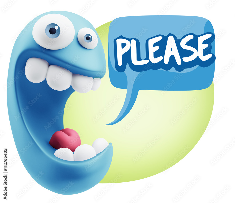 3d Illustration Laughing Character Emoji Expression saying Pleas 3d Illustration Laughing Character Emoji Expression saying Pleas