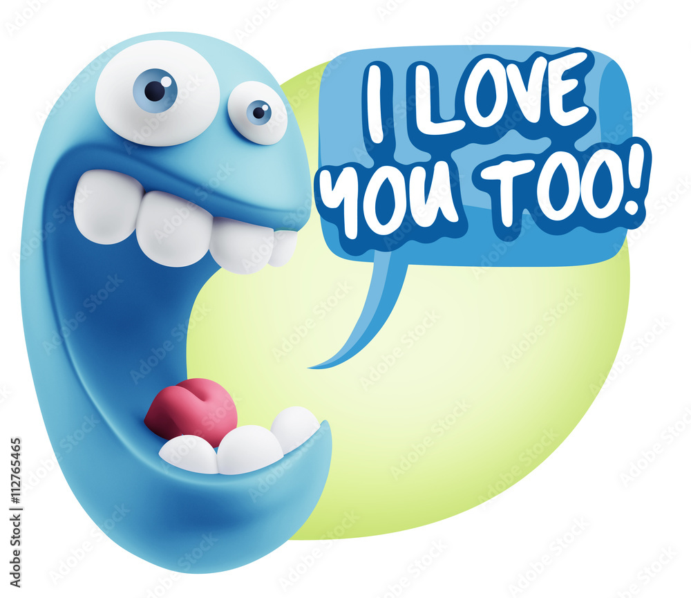 3d Illustration Laughing Character Emoji Expression saying I Lov 3d Illustration Laughing Character Emoji Expression saying I Lov