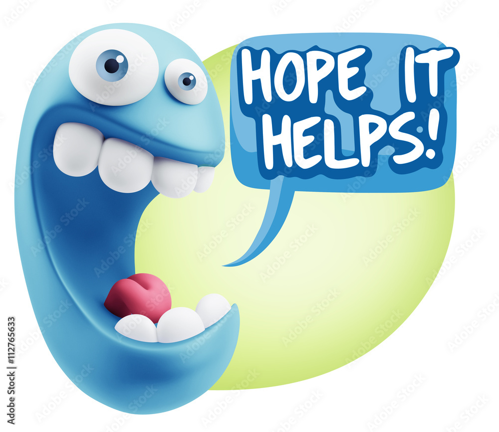 3d Illustration Laughing Character Emoji Expression saying Hope 3d Illustration Laughing Character Emoji Expression saying Hope