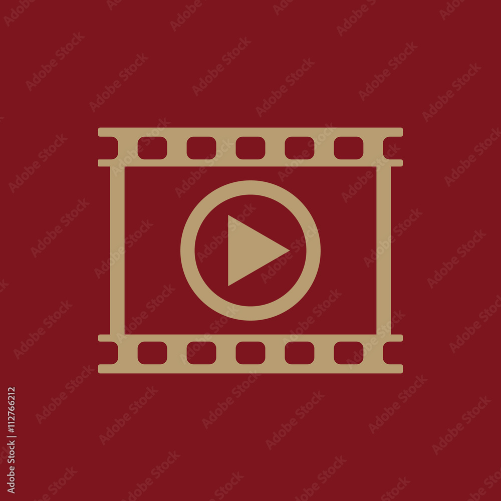 The video icon. Play and player, movie, cinema symbol. Flat The video icon. Play and player, movie, cinema symbol. Flat