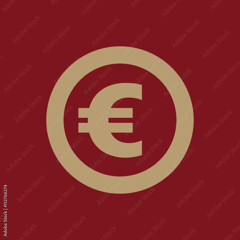 Obraz premium The euro icon. Cash and money, wealth, payment symbol. Flat