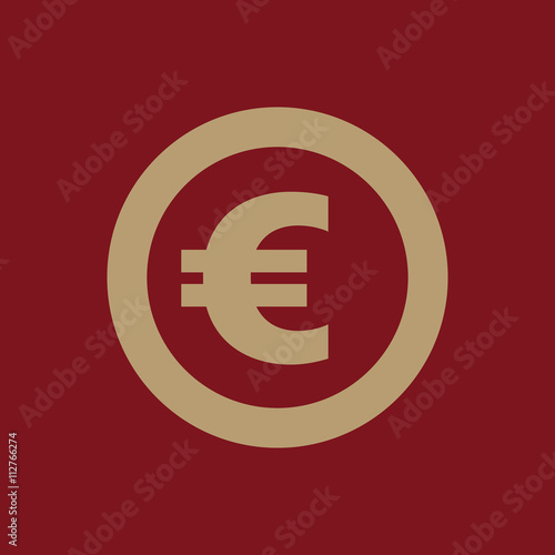 The euro icon. Cash and money, wealth, payment symbol. Flat