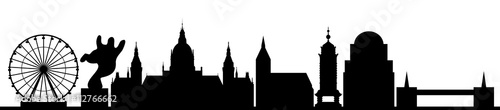 Hannover skyline schwarz // Vektor