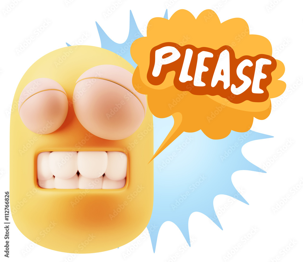 3d Illustration Laughing Character Emoji Expression saying Pleas 3d Illustration Laughing Character Emoji Expression saying Pleas