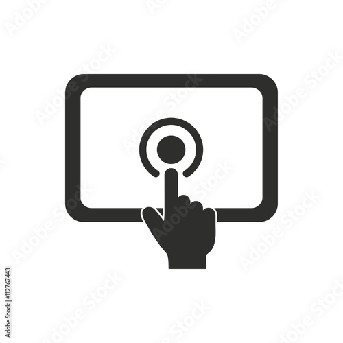 Digital interaction - vector icon.