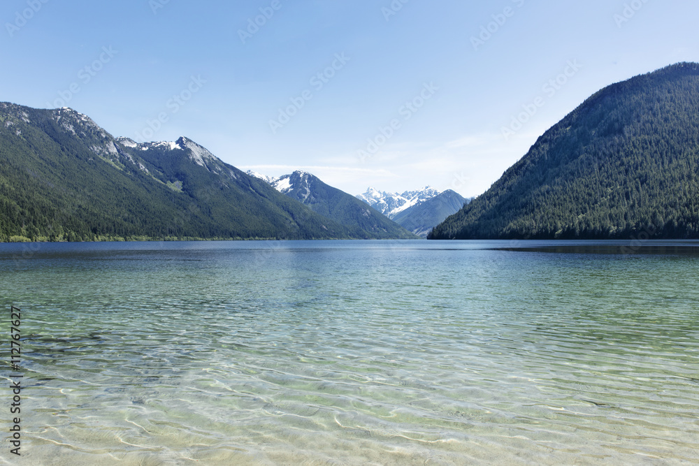 Lake and mountains