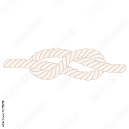 Knot. White background. Vector.