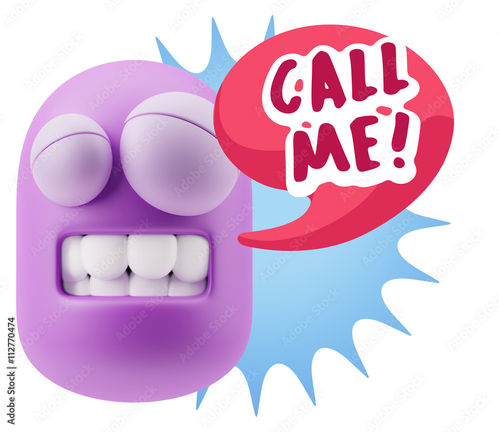 3d Illustration Laughing Character Emoji Expression saying Call 3d Illustration Laughing Character Emoji Expression saying Call