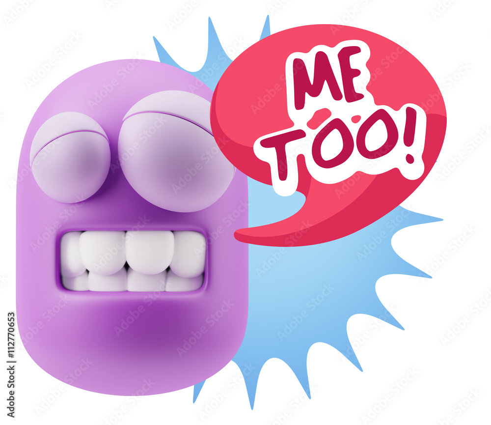 Obraz premium 3d Illustration Laughing Character Emoji Expression saying Me To