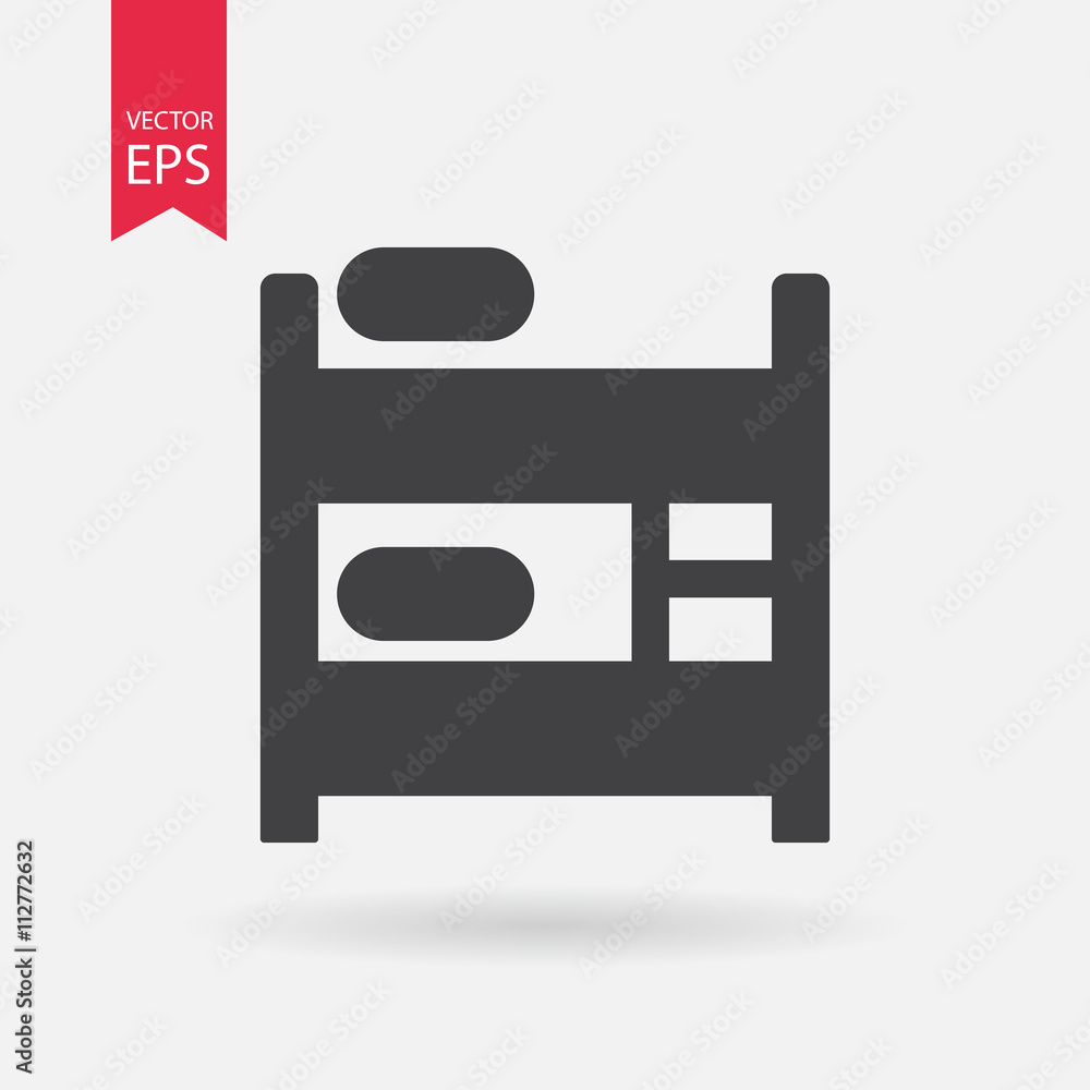 Hostel Icon Vector. Flat design. Hostel sign isolated on white background. Hostel Icon Vector. Flat design. Hostel sign isolated on white background.