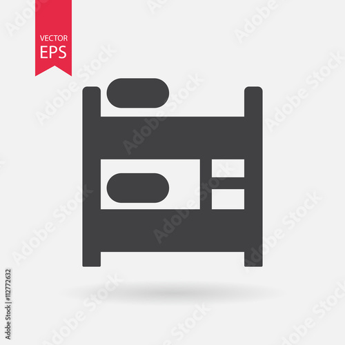 Hostel Icon Vector. Flat design. Hostel sign isolated on white background.