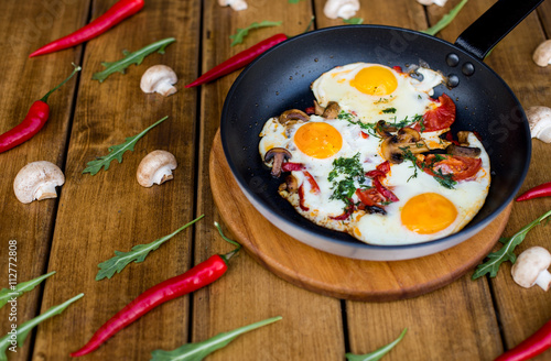 Fresh Healthy Breakfast in the pan