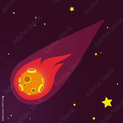 meteor vector illustration