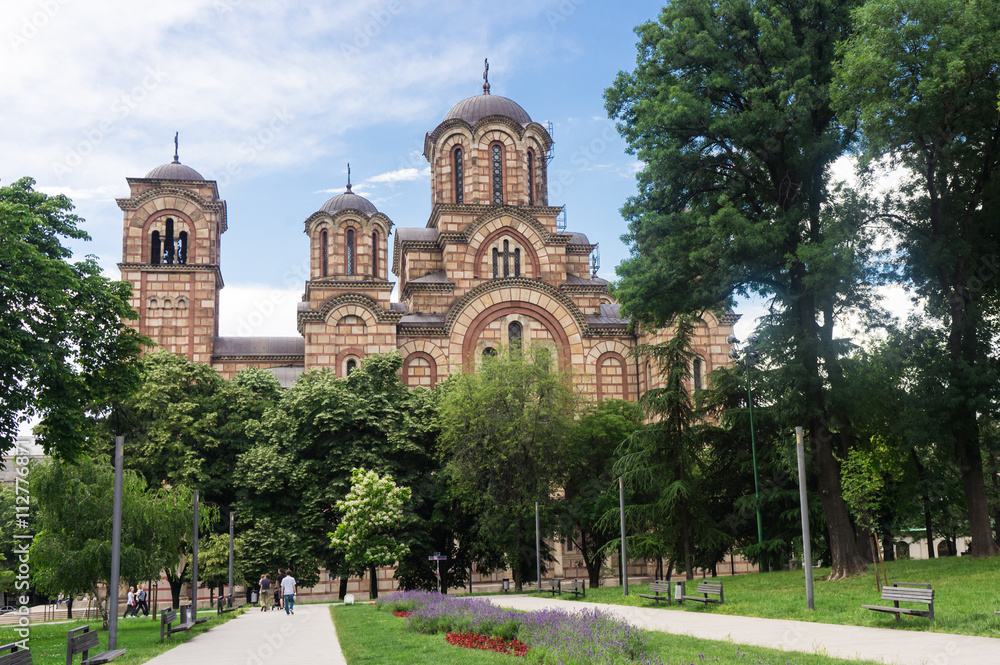 St. Mark's Church in Tašmajdan park, Belgrade, Serbia