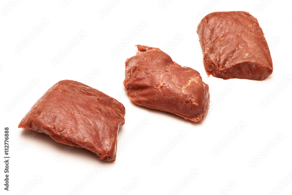 Cooked Ostrich meat steaks. Cooked Ostrich meat steaks.