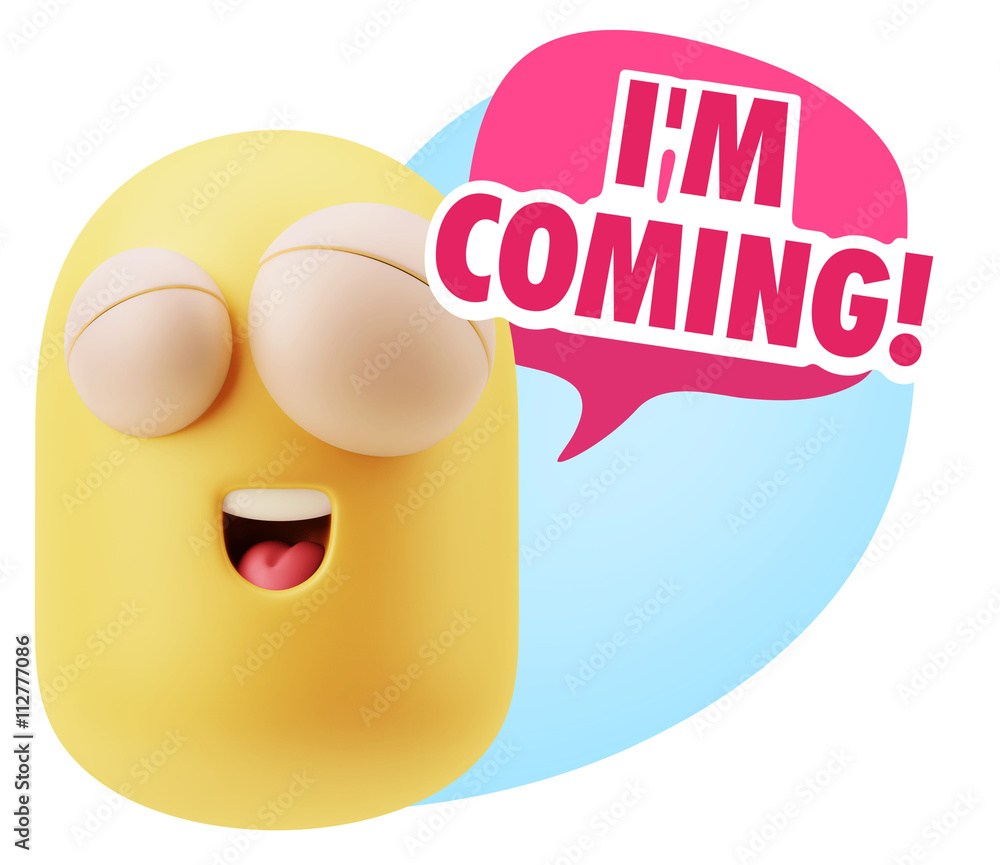 3d Illustration Laughing Character Emoji Expression saying I'm C 3d Illustration Laughing Character Emoji Expression saying I'm C