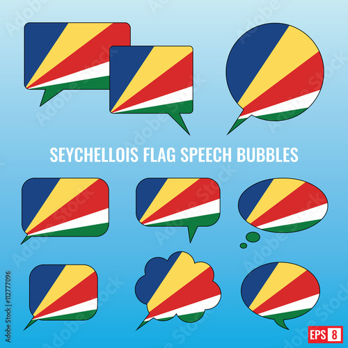 Seychellois Flag Speech Bubbles