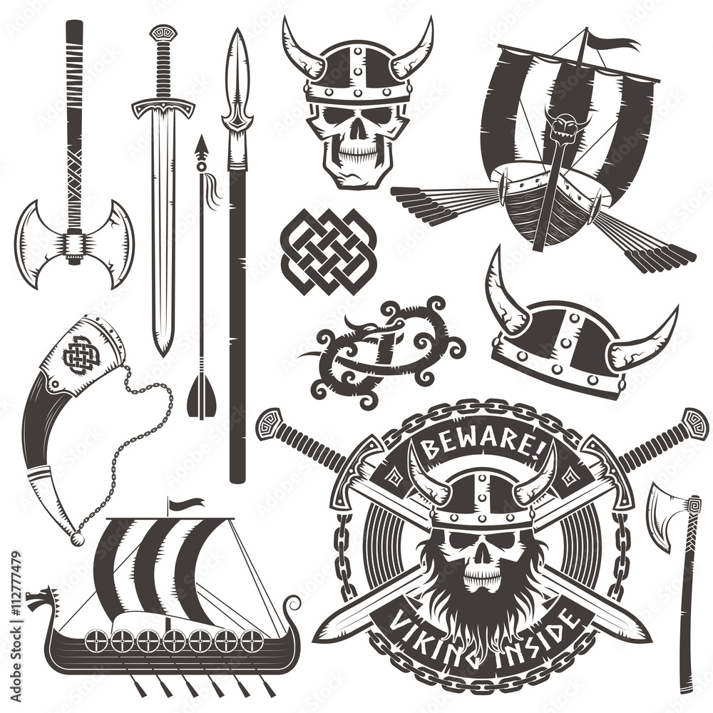 Fototapeta premium Viking elements