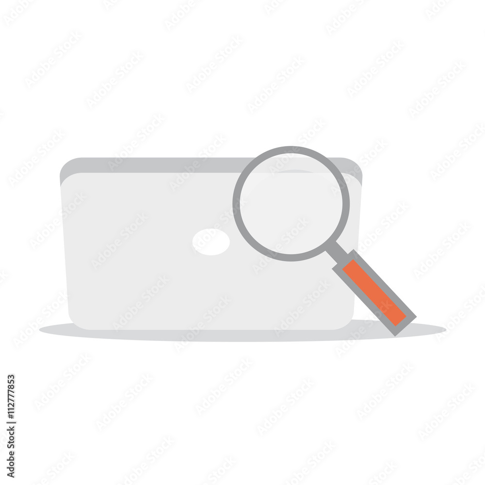 Search and laptop icon Search and laptop icon