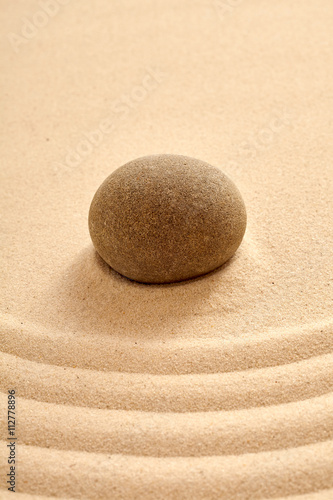 Close up of smooth egg shaped brown stone