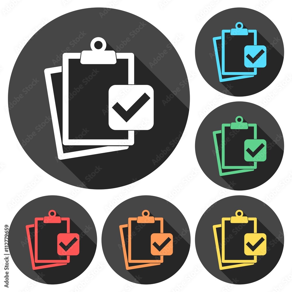Business, Management, Human Resource Icons set with long shadow Business, Management, Human Resource Icons set with long shadow
