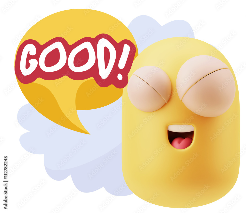 3d Illustration Laughing Character Emoji Expression saying Good 3d Illustration Laughing Character Emoji Expression saying Good