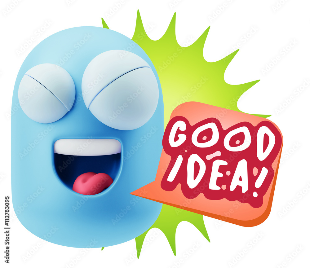 3d Rendering Smile Character Emoticon Expression saying Good Ide 3d Rendering Smile Character Emoticon Expression saying Good Ide
