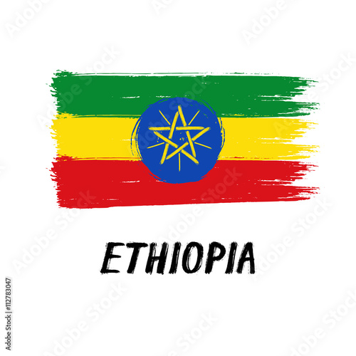 Flag Of Ethiopia - Grunge