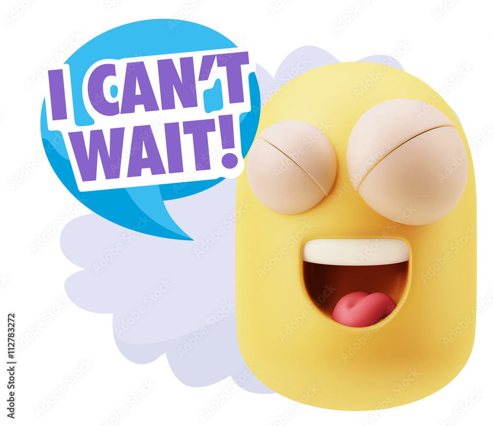 3d Rendering Smile Character Emoticon Expression saying I Can't 3d Rendering Smile Character Emoticon Expression saying I Can't