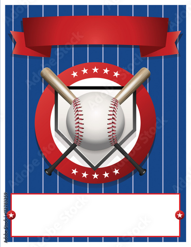 Blank Baseball Flyer Template Illustration