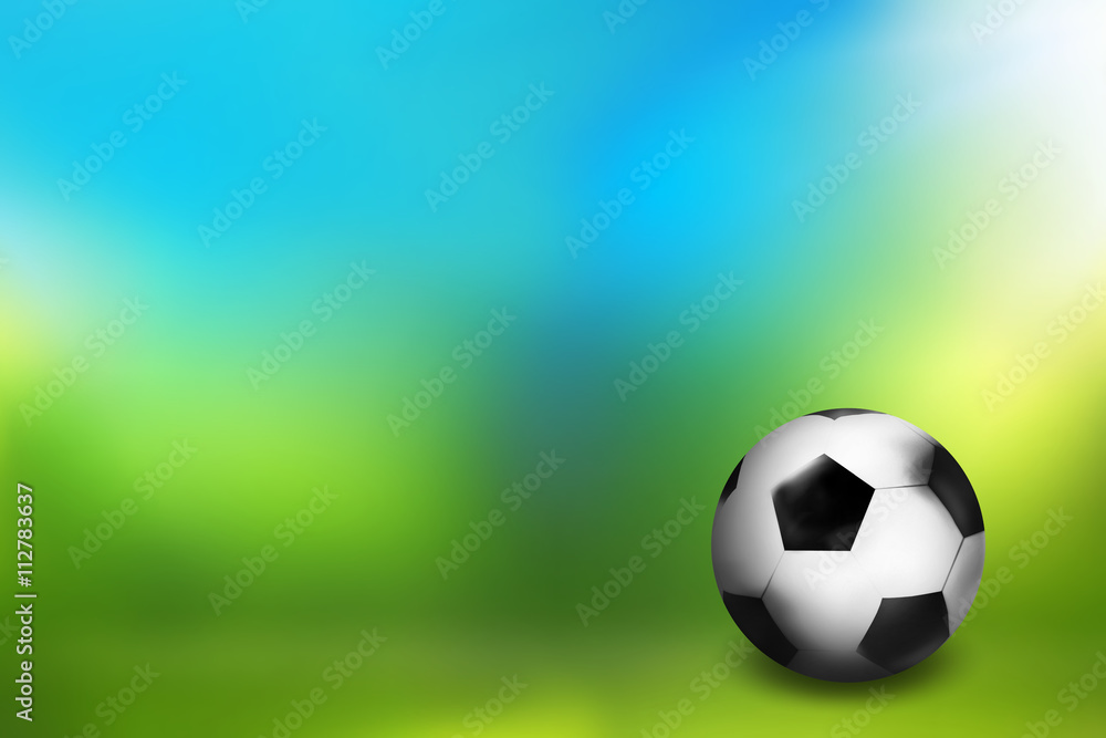 Fototapeta premium Football ball outdoor 3D sports design background image