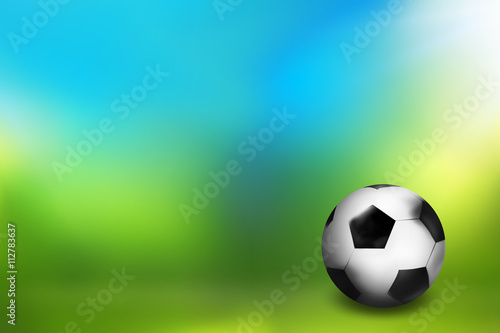 Football ball outdoor 3D sports design background image © wetzkaz
