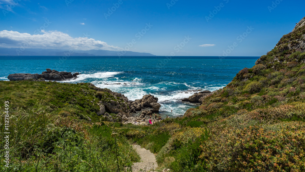 Cape Milazzo, nature reserve Piscina di Venere, Sicily, Italy, T Cape Milazzo, nature reserve Piscina di Venere, Sicily, Italy, T