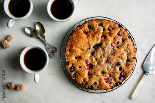 Summer berry cake