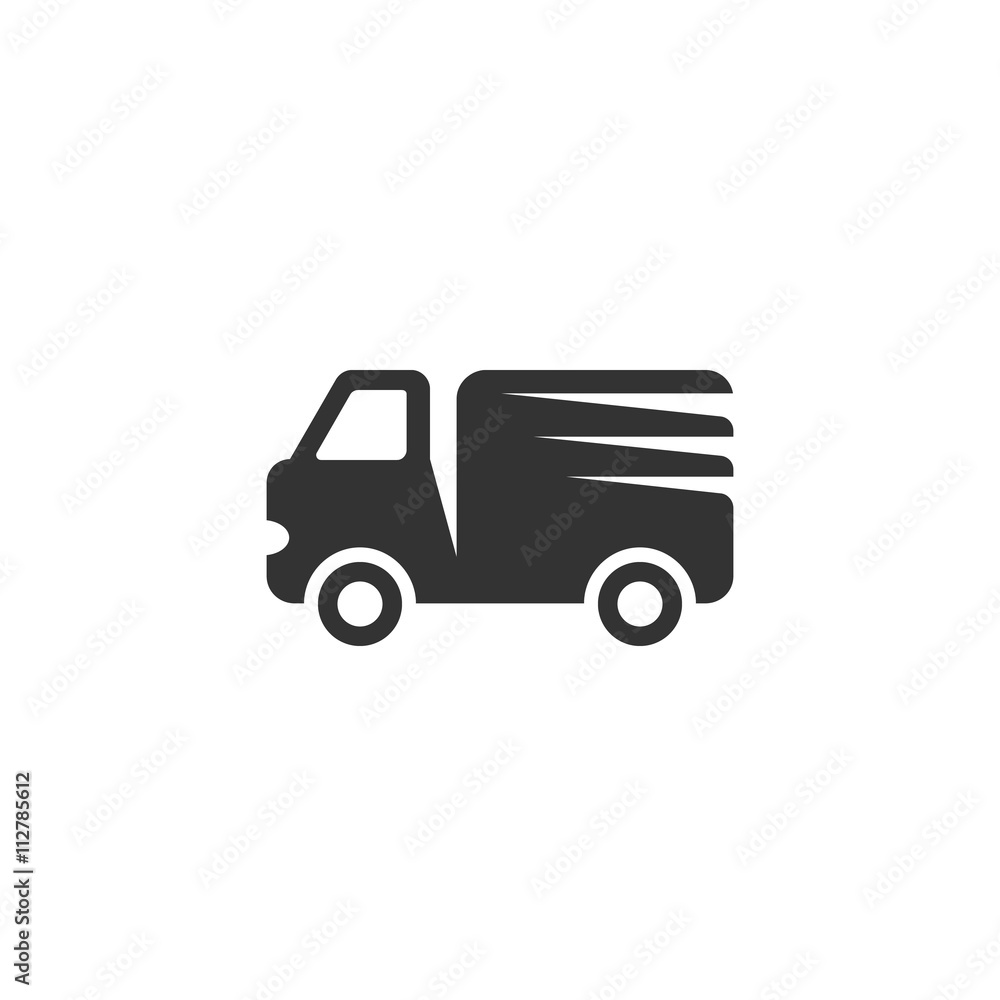 Truck Icon. Vector logo on white background