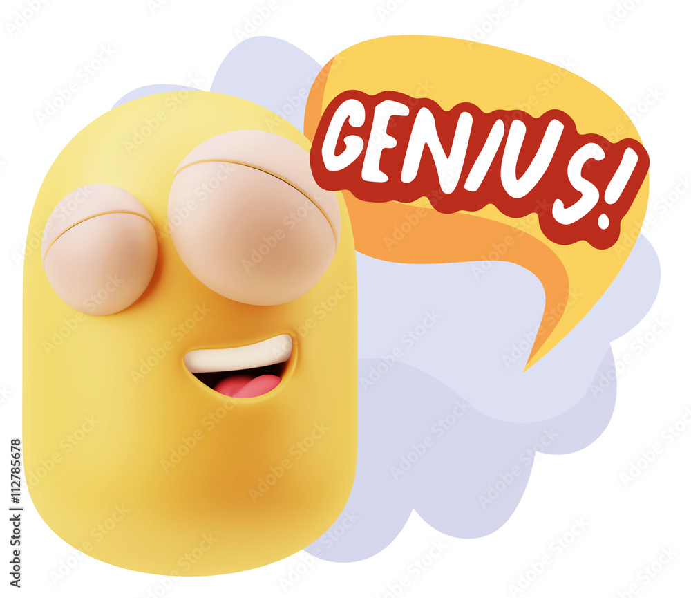 3d Illustration Laughing Character Emoji Expression saying Geniu 3d Illustration Laughing Character Emoji Expression saying Geniu