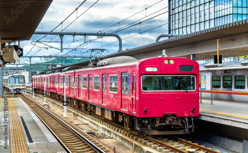 Local train at Himeji station, Japan