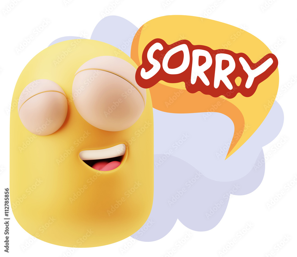 3d Illustration Laughing Character Emoji Expression saying Sorry 3d Illustration Laughing Character Emoji Expression saying Sorry