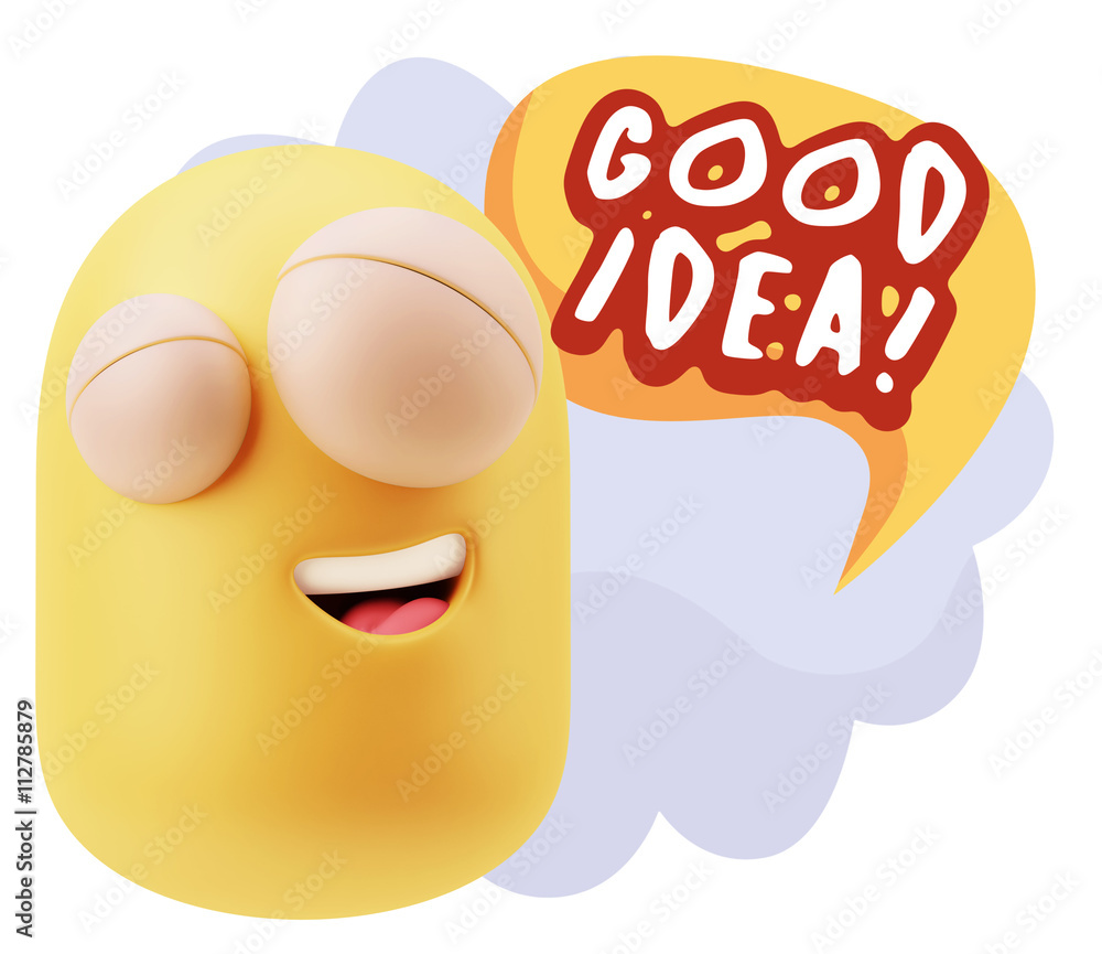 3d Rendering Smile Character Emoticon Expression saying Good Ide 3d Rendering Smile Character Emoticon Expression saying Good Ide
