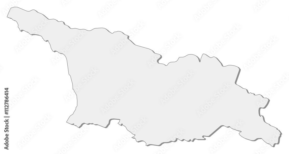 Map - Georgia - obrazy, fototapety, plakaty 