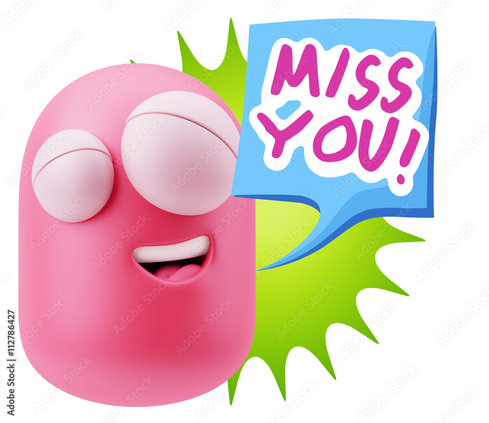 3d Illustration Laughing Character Emoji Expression saying Miss 3d Illustration Laughing Character Emoji Expression saying Miss